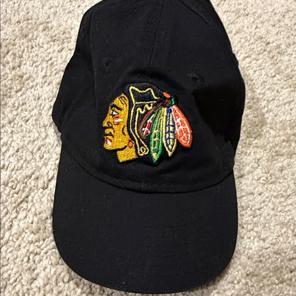 NHL Black Hat with Multicolor Embroidered Logo